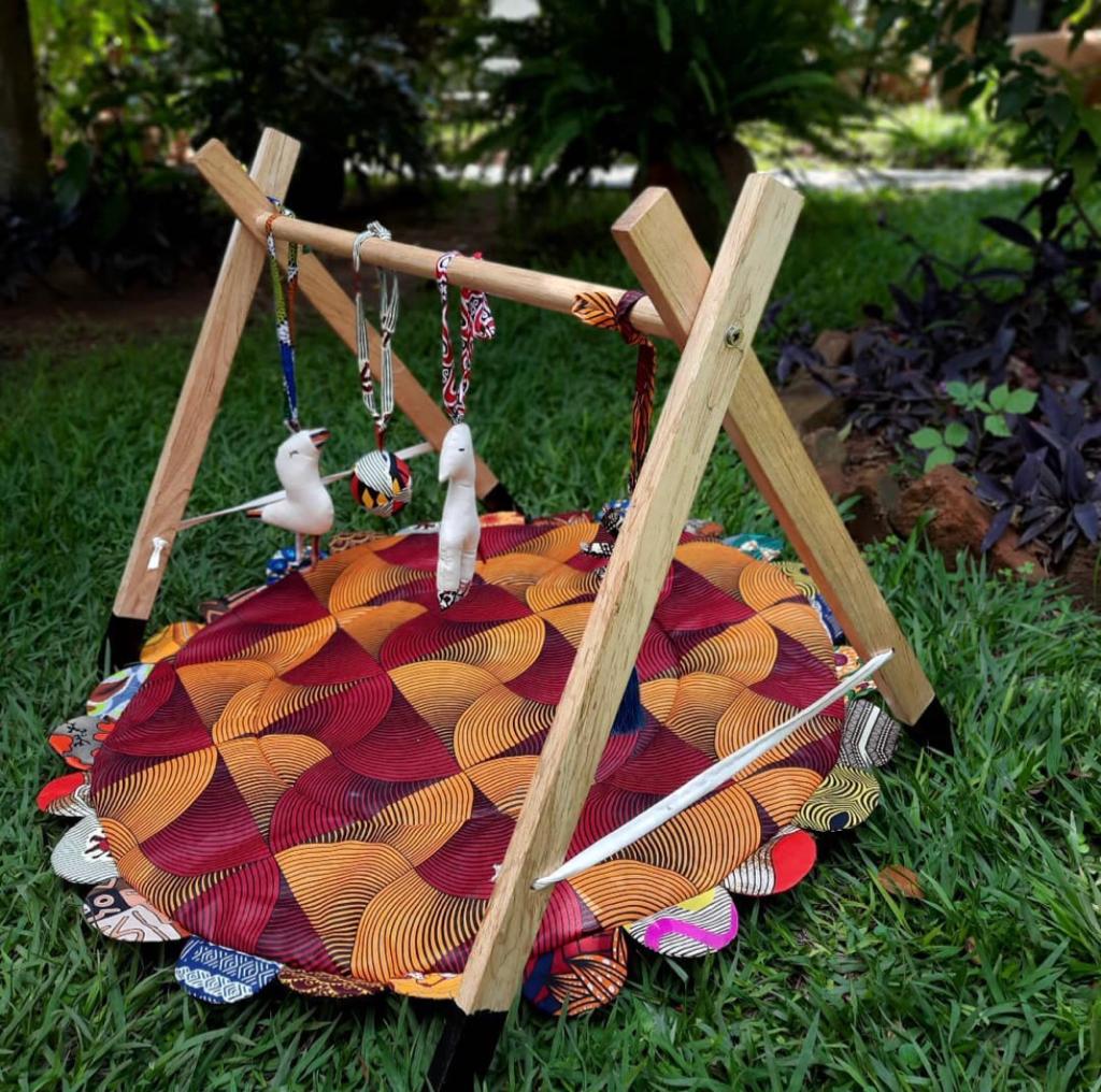kitenge baby mat with toys